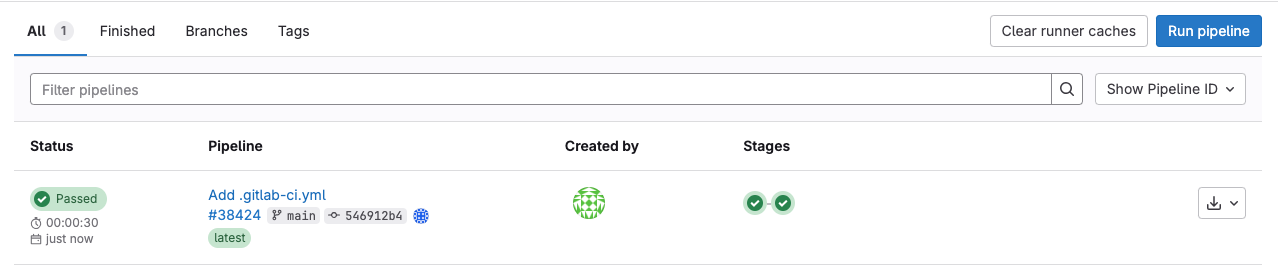 GitLab CI pipelines